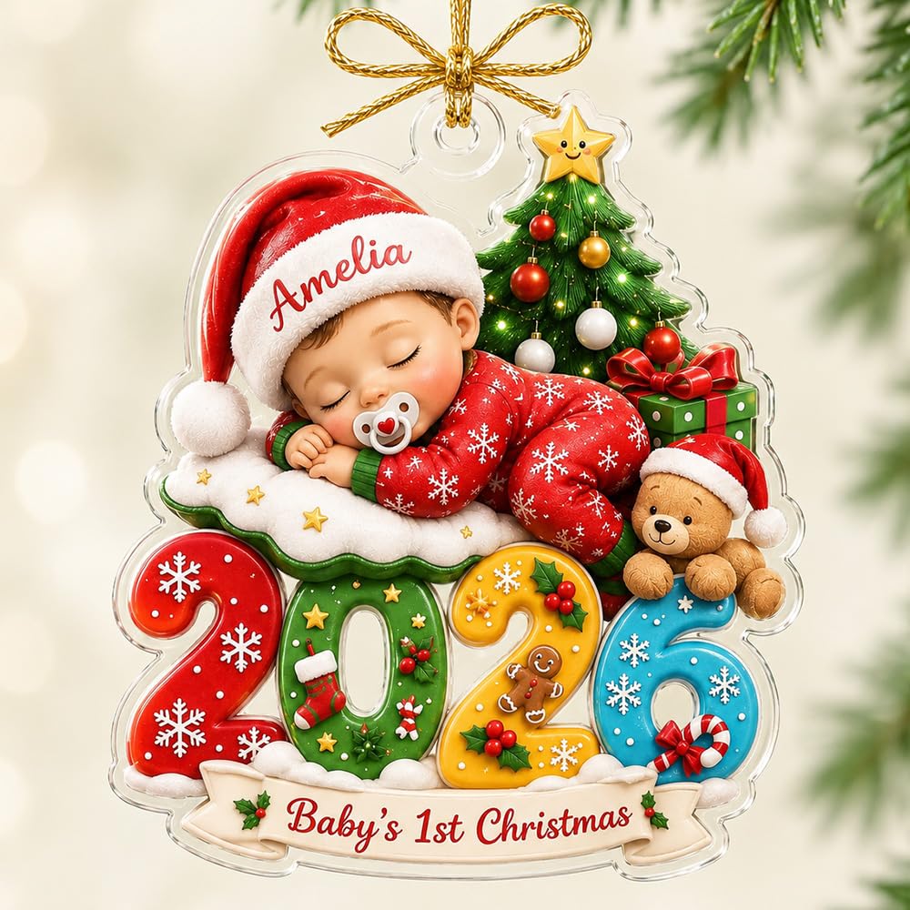 Baby First Christmas Ornament 2026 F388