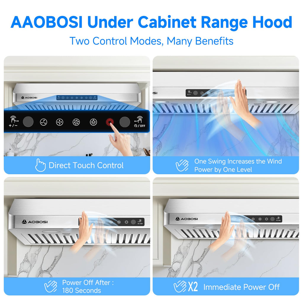 30 Inch Stainless Steel Under Cabinet Range Hood K901