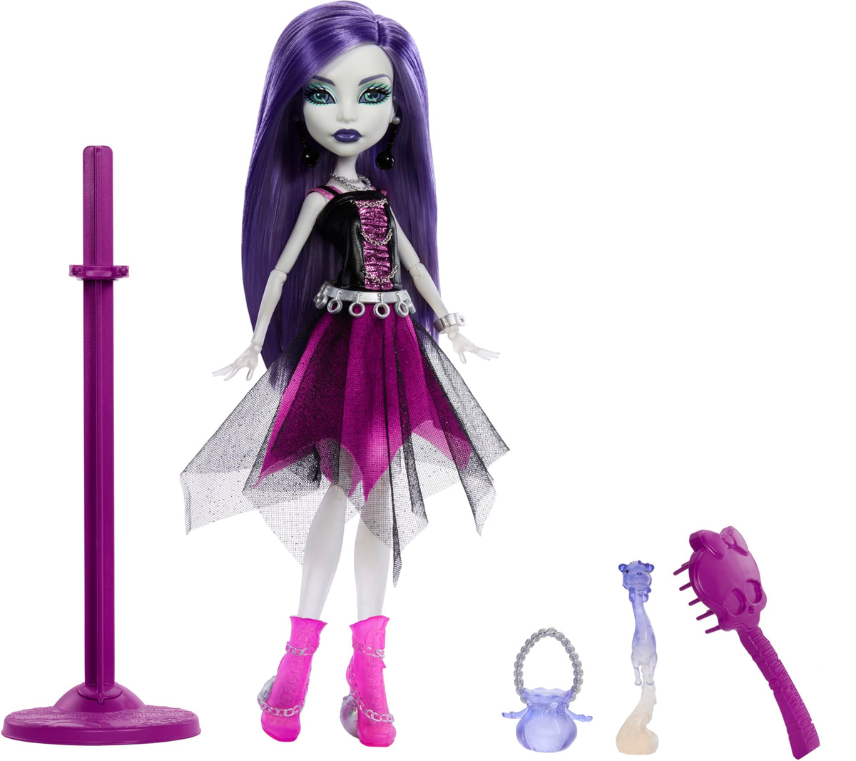 Monster High Doll with Doll Stand, Diary & Pet Ferret E8728
