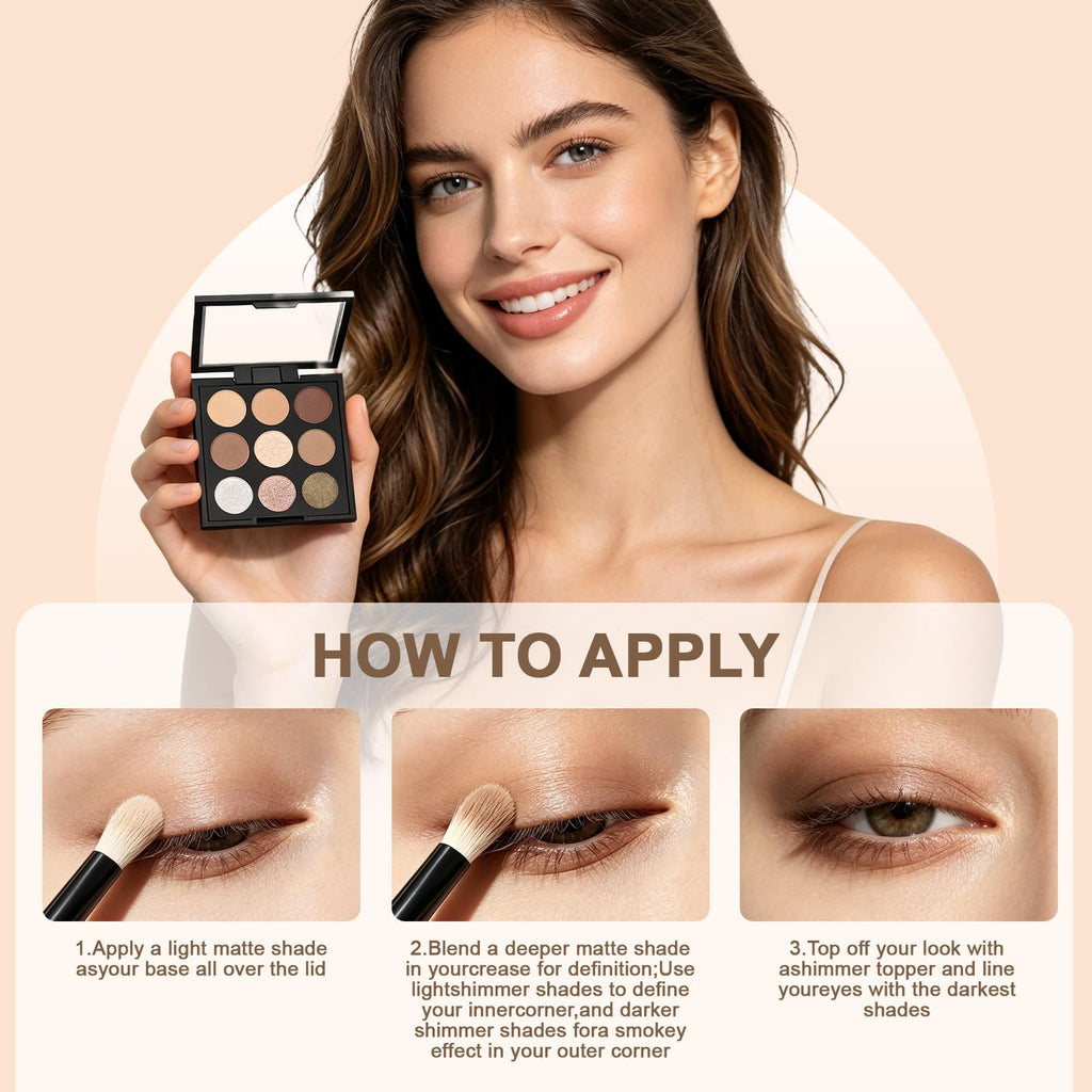Neutral Eyeshadow Palette 9 Colors R322930