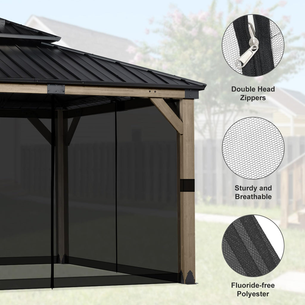 10'x10' 4-Panel Polyester Mesh Netting X407333