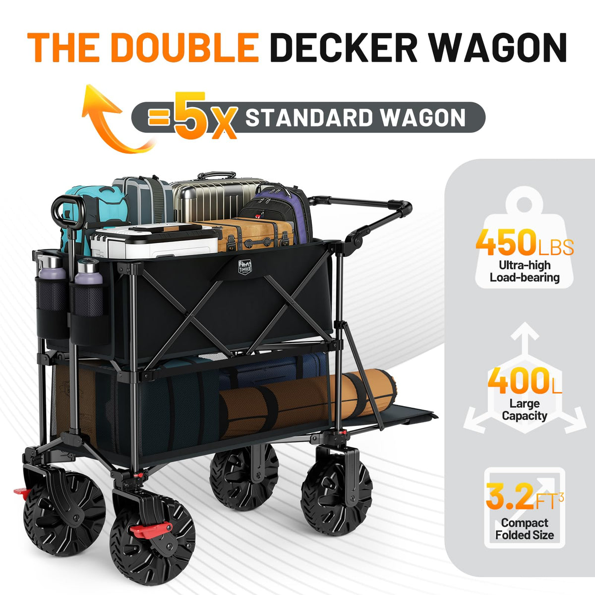 Double Decker Wagon 400L Capacity 450lb Load Z539057