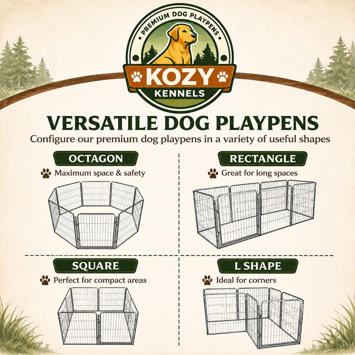 40 inch 16 Panels Portable Heavy Duty Metal Dog Playpen M9357