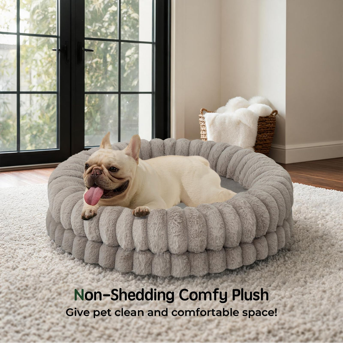 30 Inches Round Washable Dog Bed F8261