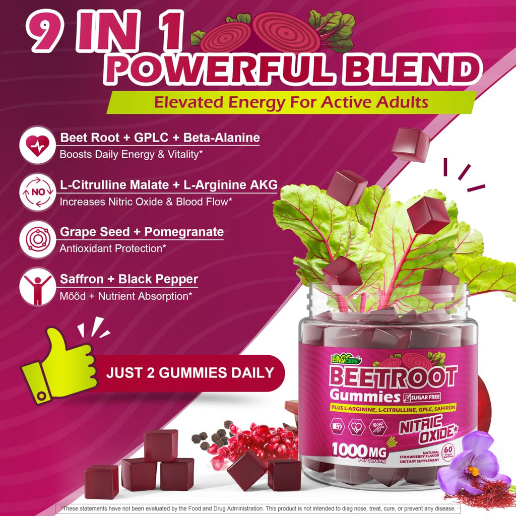 Sugar Free Beet Root Gummies with L-Citrulline & L-Arginine P88779