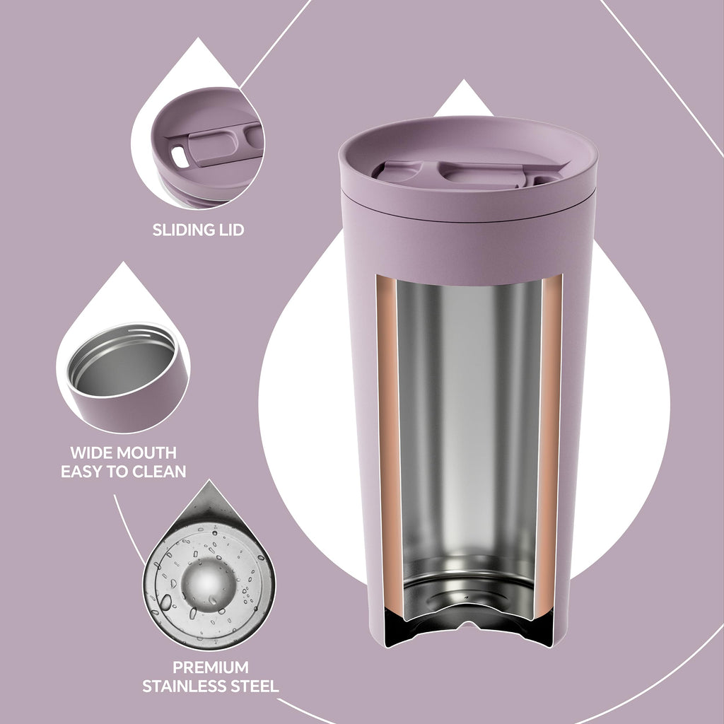 17 oz Stainless Steel Insulated Travel Coffee Mug Z187