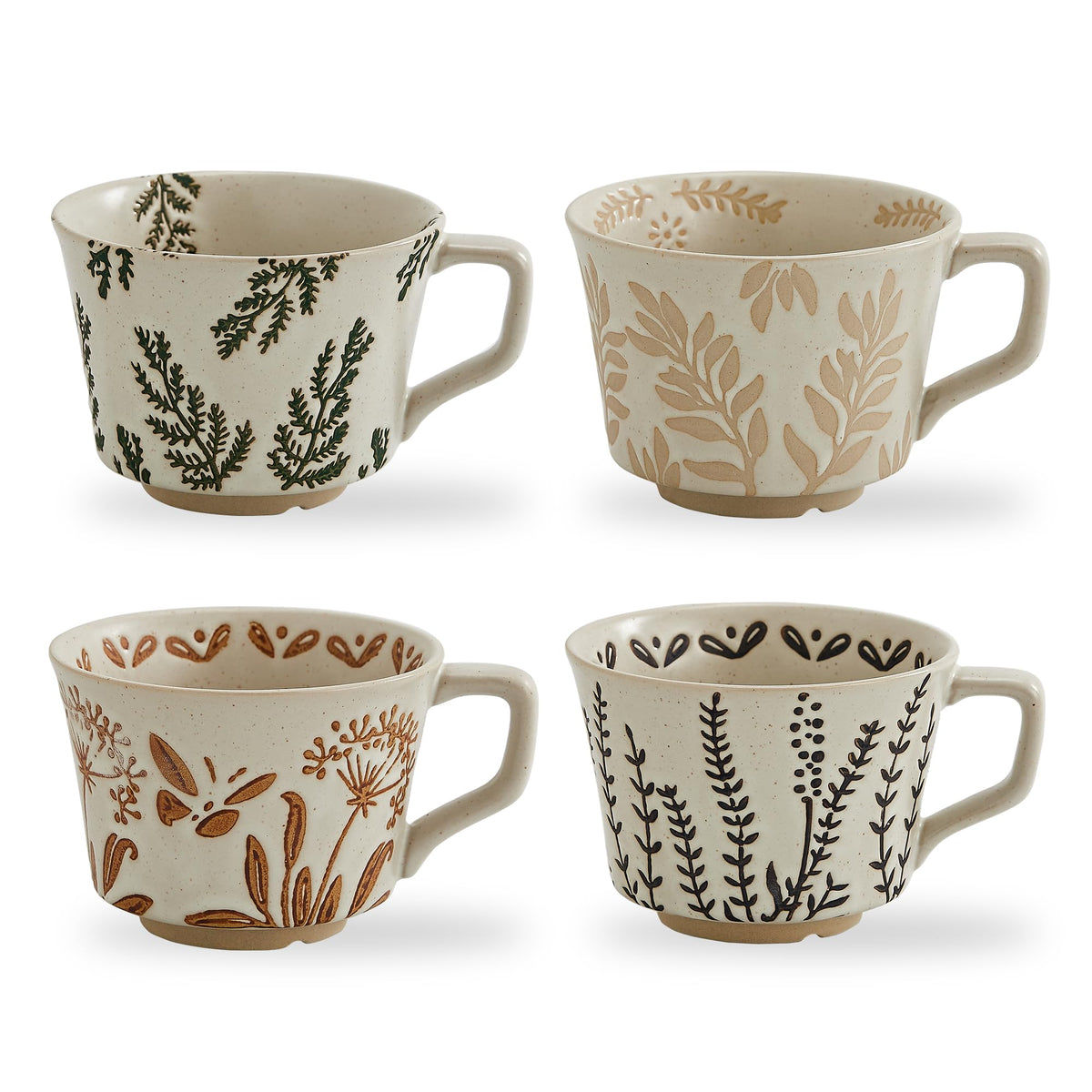 12 oz Ceramic Coffee Mug Set of 4 V53573