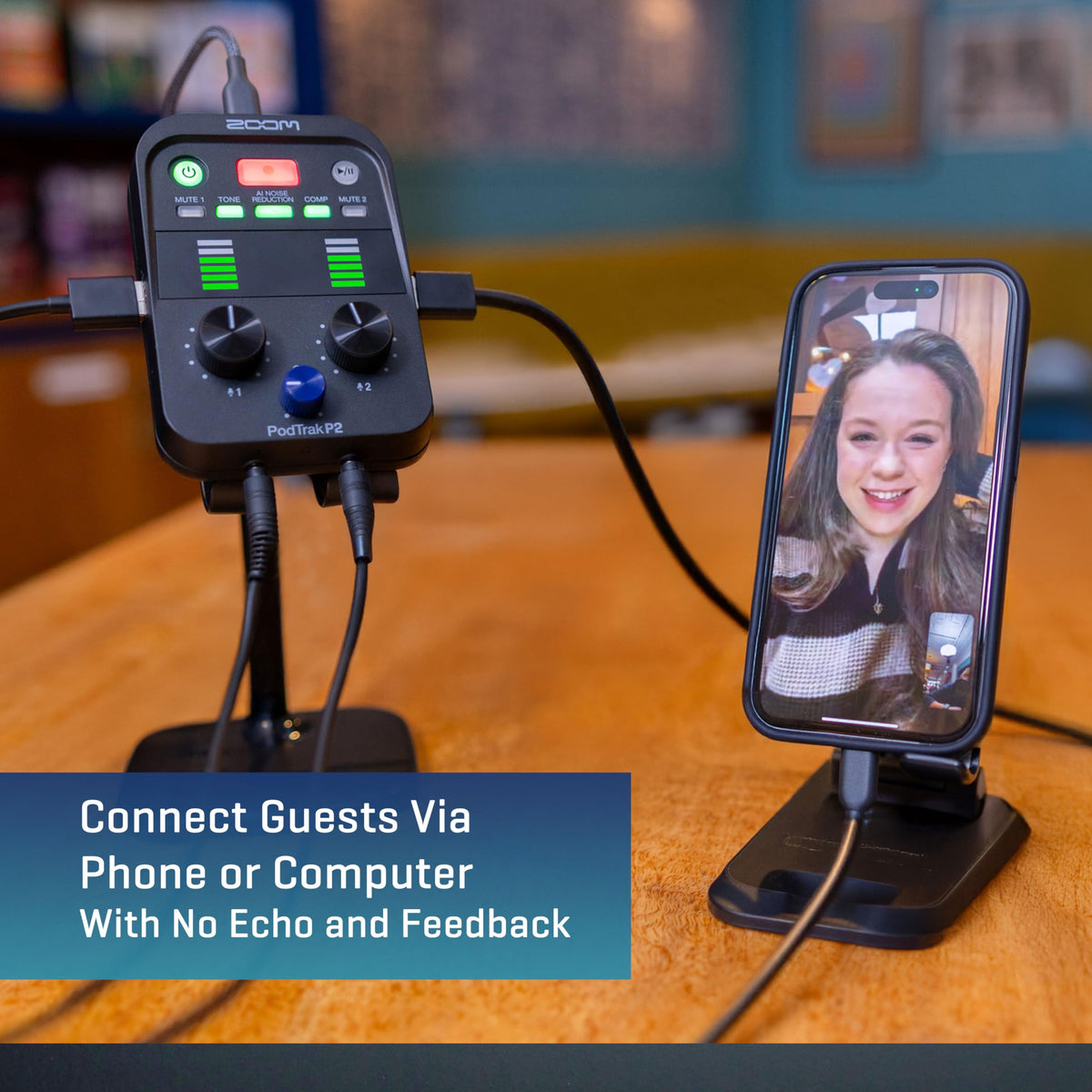Podcast Recorder with 2 USB Mic Inputs V877374
