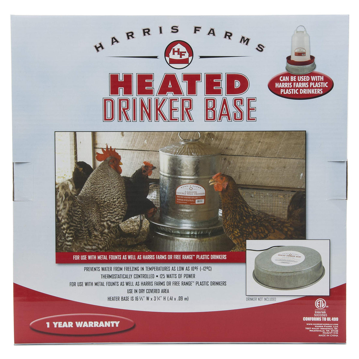 Heated Poultry Drinker Base A133