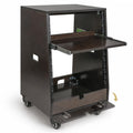 12U Studio Rack with Slide-Out Tray and Casters E9153