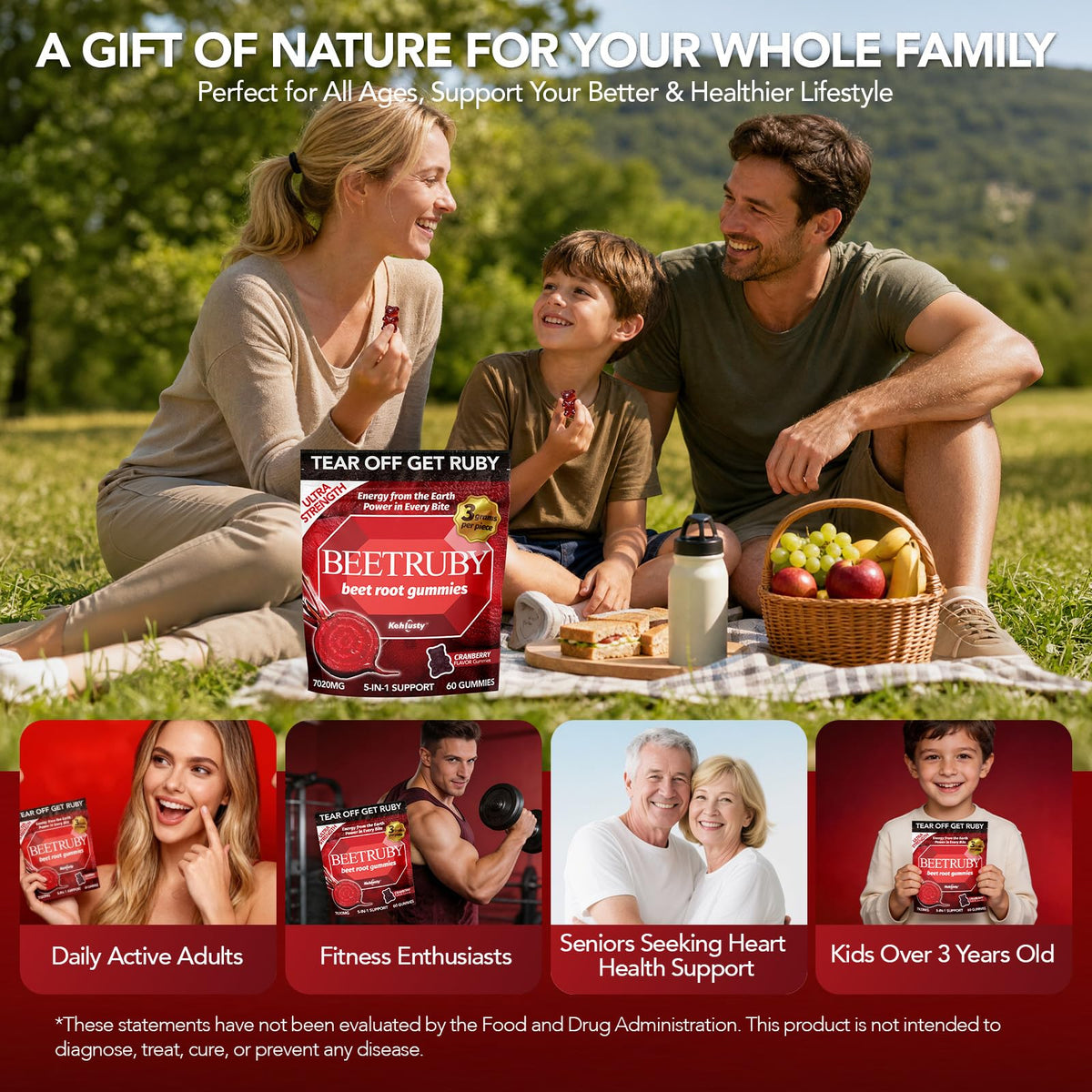 Nitric Oxide Beet Root Gummies, 60 ct P7313
