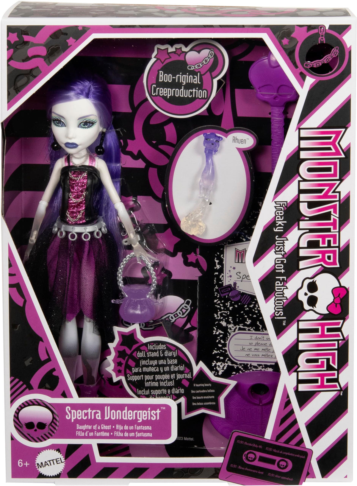 Monster High Doll with Doll Stand, Diary & Pet Ferret E8728