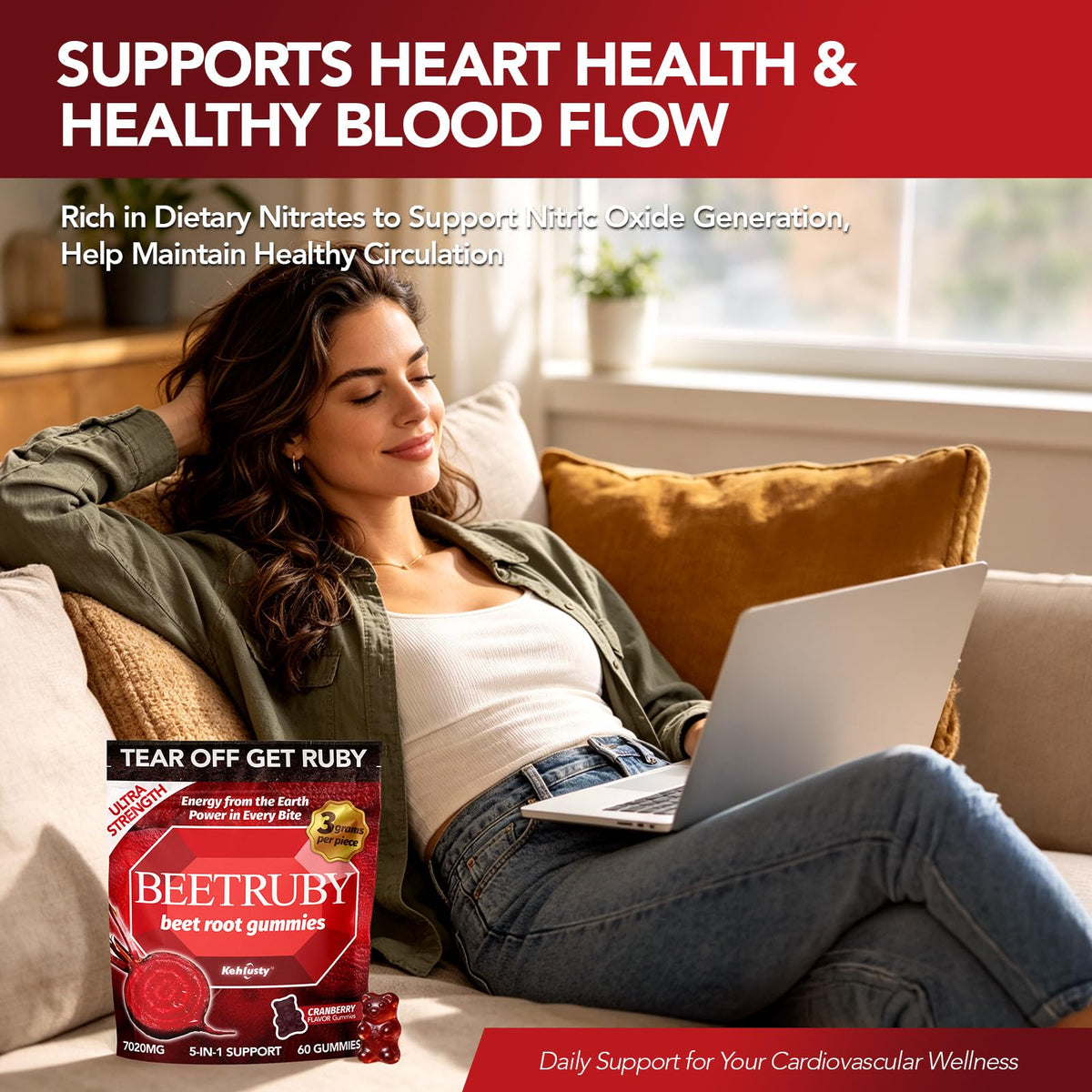 Nitric Oxide Beet Root Gummies, 60 ct P7313