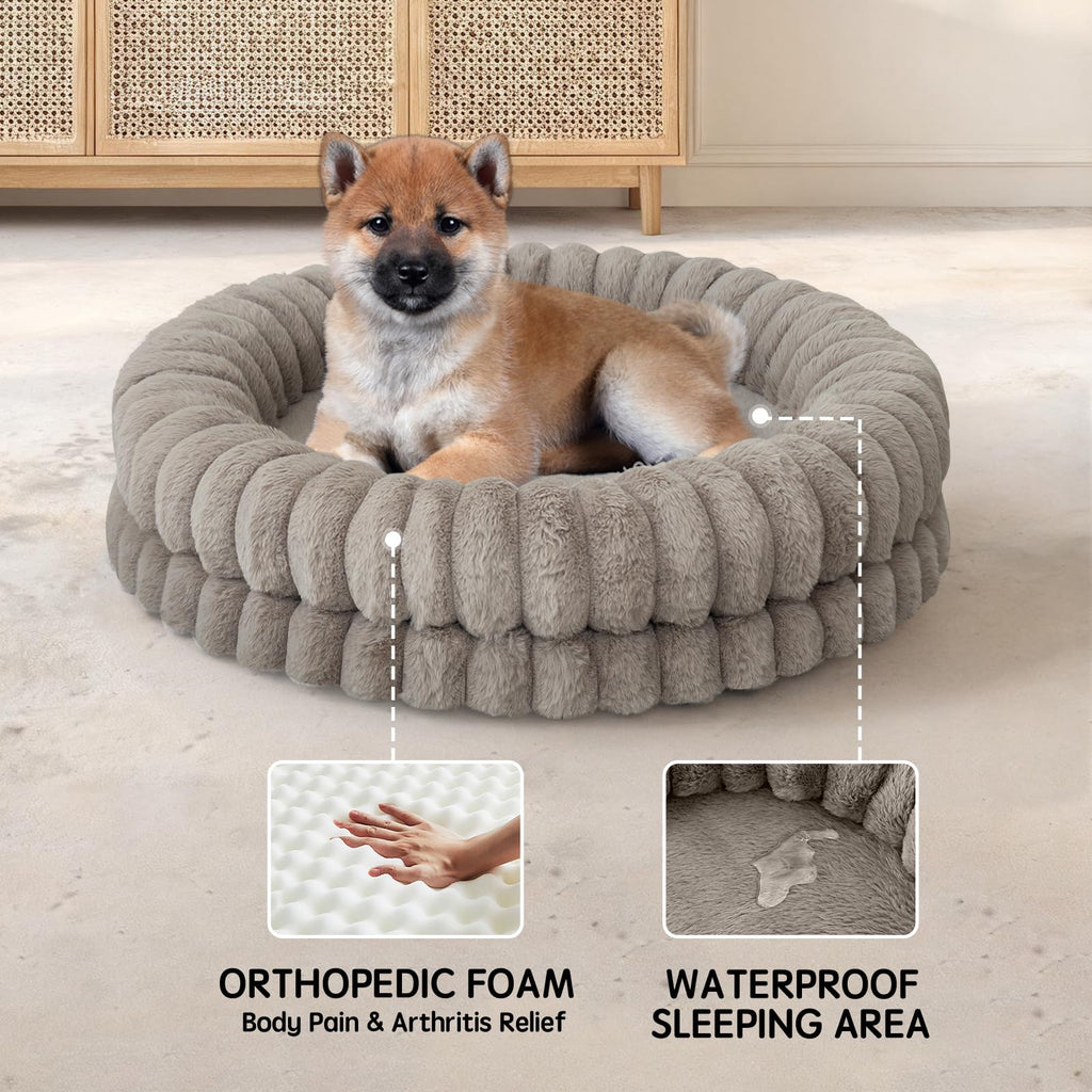 30 Inches Round Washable Dog Bed F8261