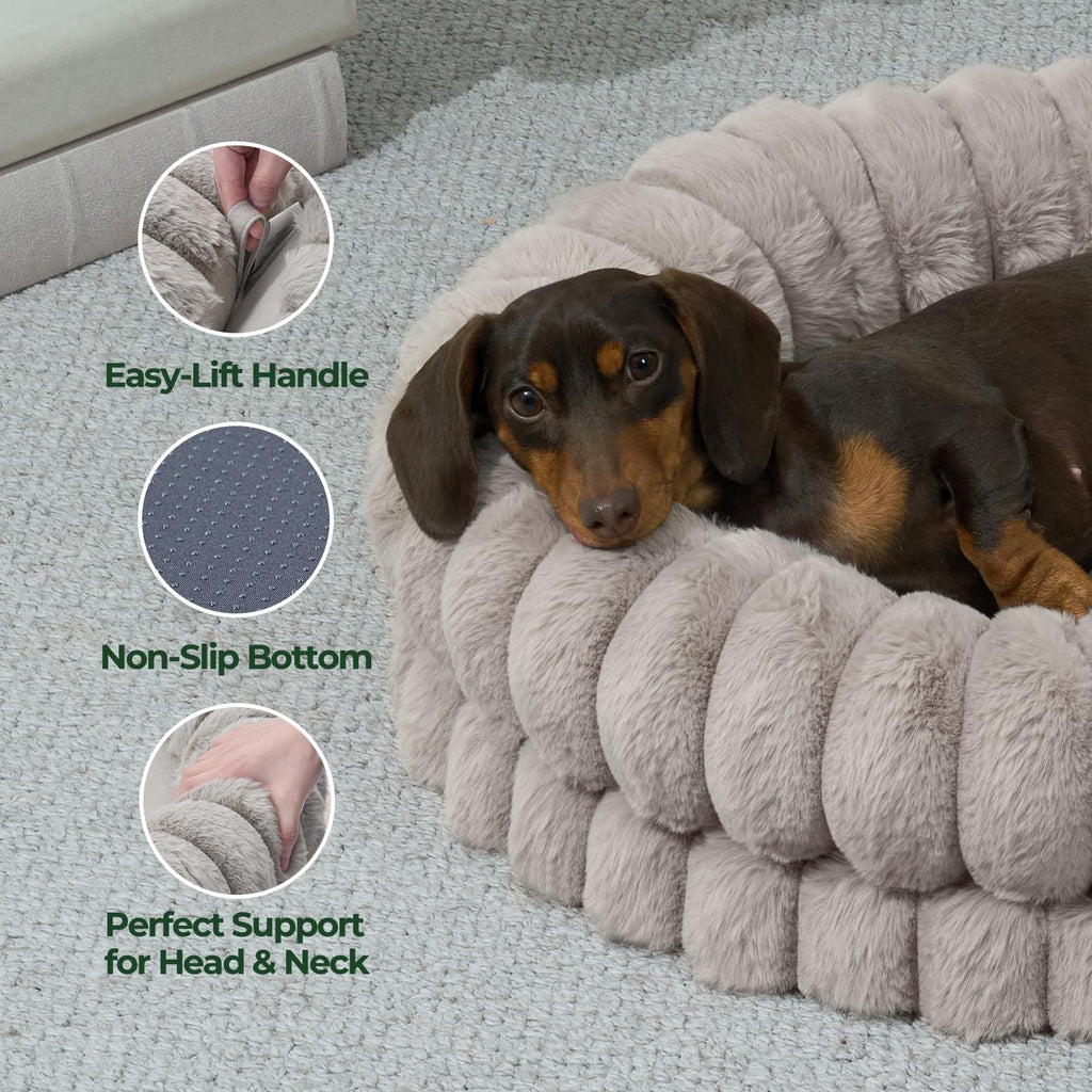 30 Inches Round Washable Dog Bed F8261