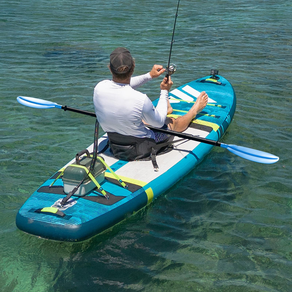 Adjustable Lightweight Floating Kayak Paddle with Safety Rope U582494
