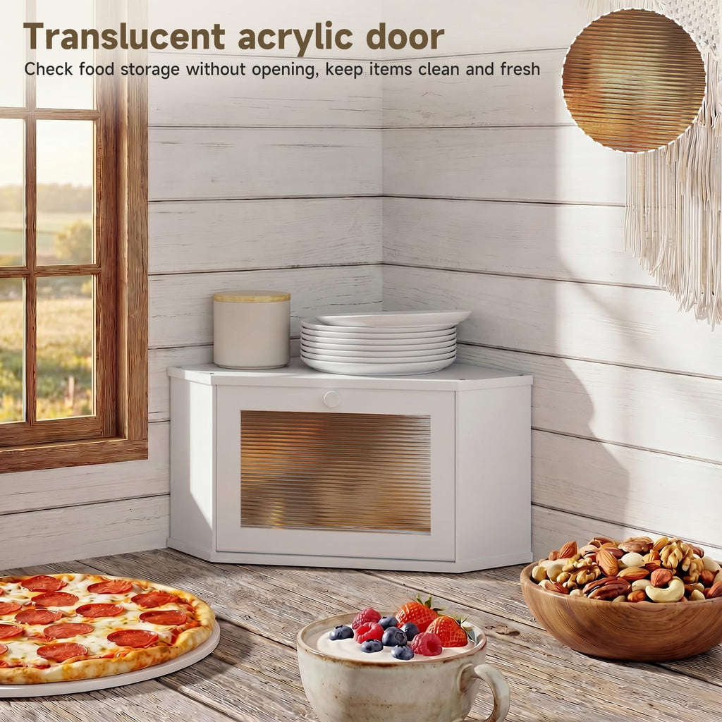 White Medium Bread Box H5340