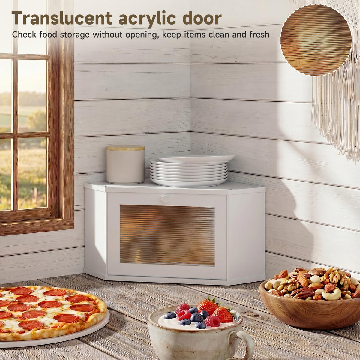 White Medium Bread Box H5340