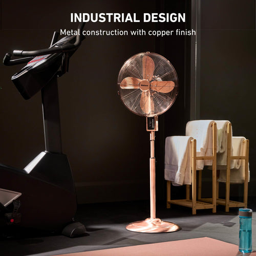 16" Copper Metal Stand Fan M88427