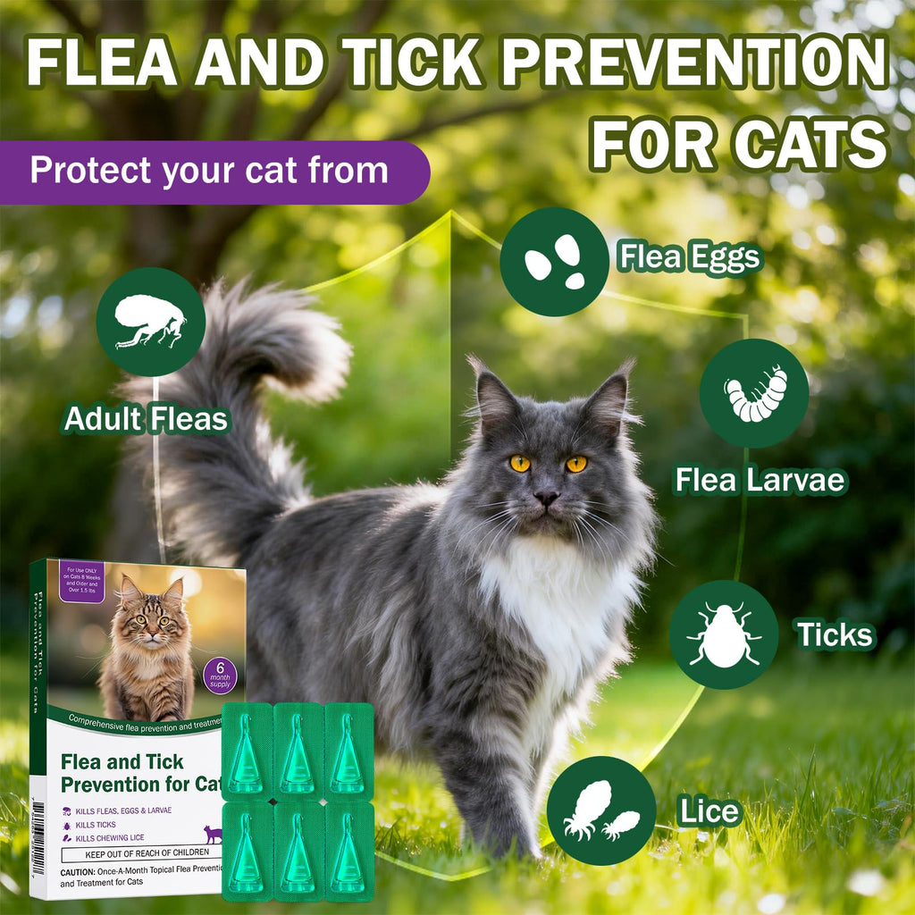 Flea and Tick Prevention for Cats Over 1.5 lbs D65974