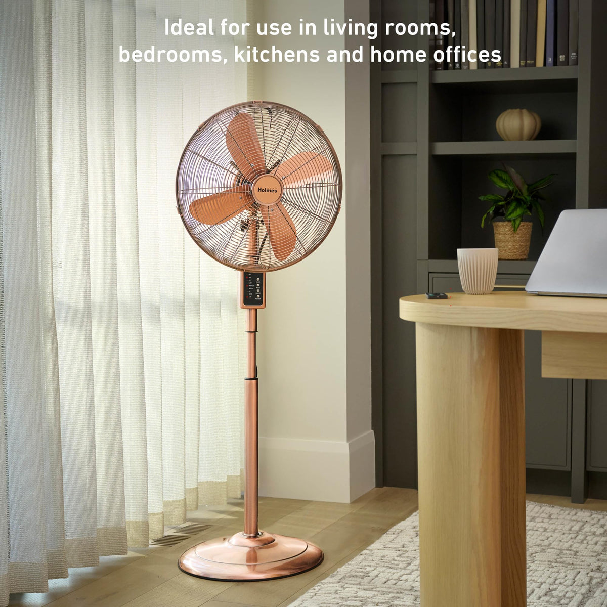 16" Copper Metal Stand Fan M88427