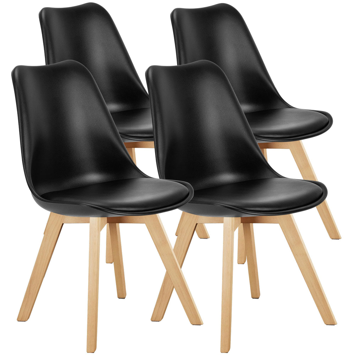 Dining Chairs Set of 4 PU Leather A287