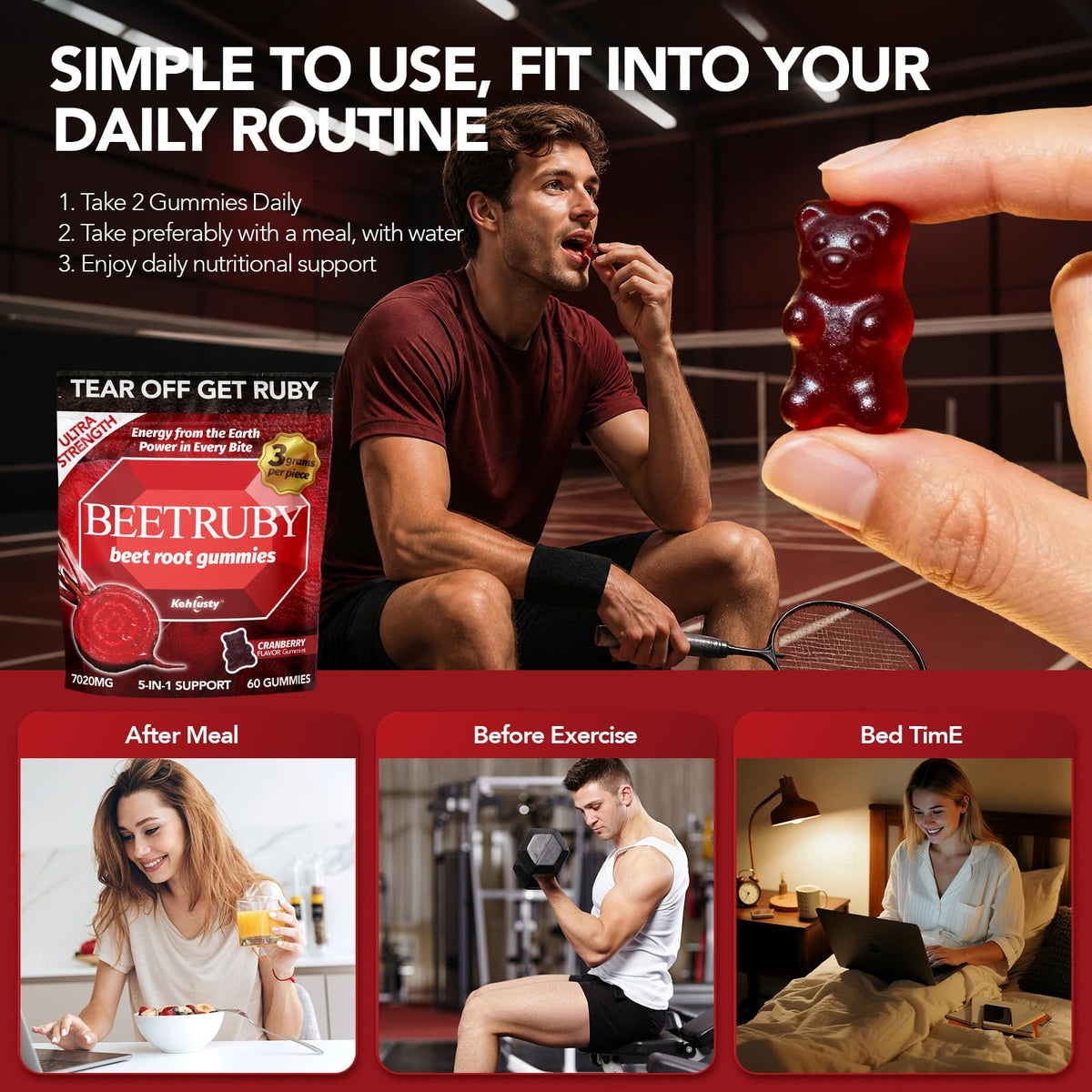 Nitric Oxide Beet Root Gummies, 60 ct P7313