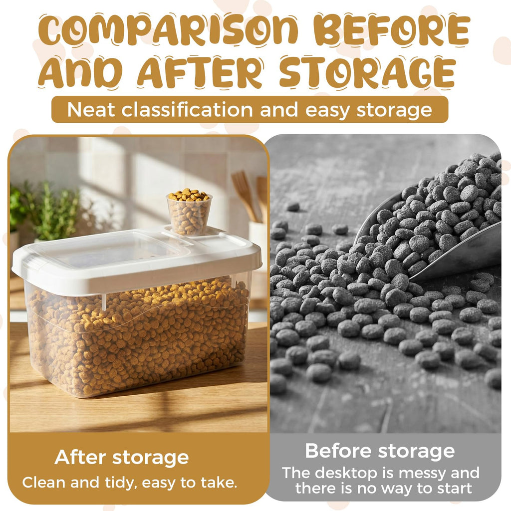2 Pack 11 Lbs Airtight Dog Food Storage Container with Scoops Y48329
