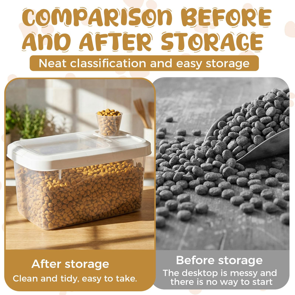 2 Pack 11 Lbs Airtight Dog Food Storage Container with Scoops Y48329
