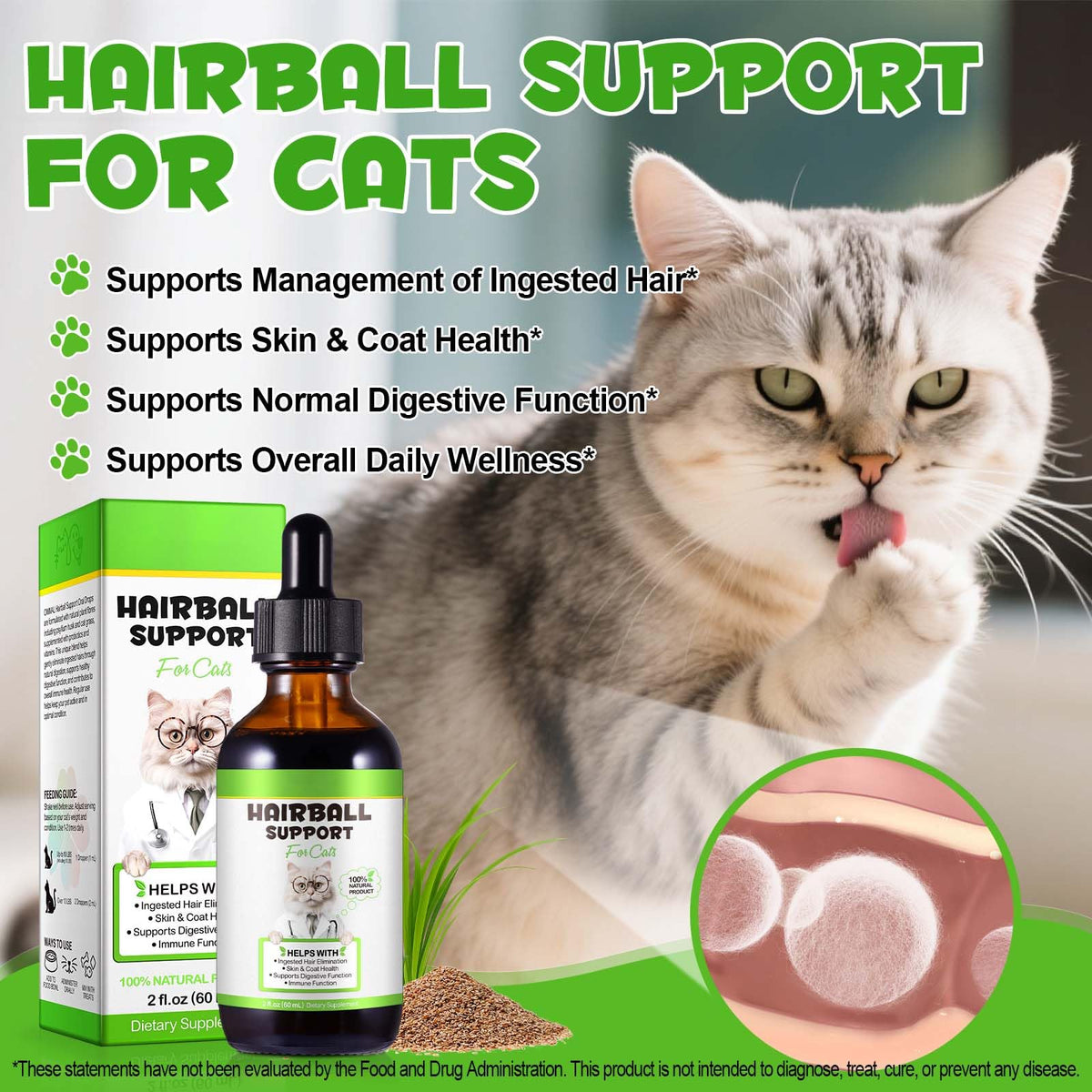 Cat Hairball Remedy Drops 2 fl oz B70448