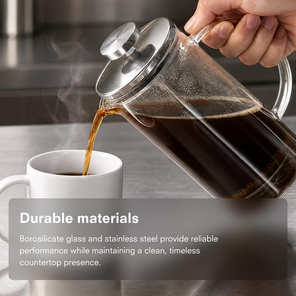 34 oz Borosilicate Glass French Press Coffee Maker G68215