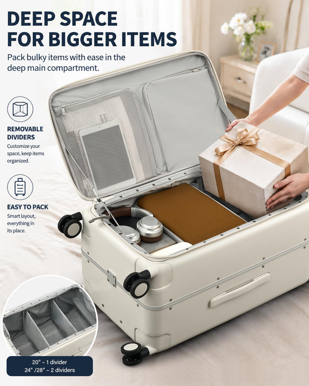 20 Inch Aluminum Frame Hard Shell Carry On Luggage with Wheels X298
