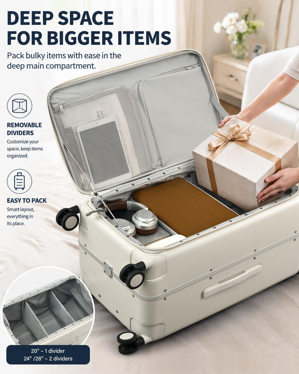 20 Inch Aluminum Frame Hard Shell Carry On Luggage with Wheels X298