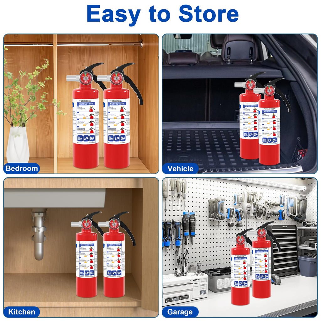 4 Pack ABC Dry Chemical Fire Extinguishers K787371