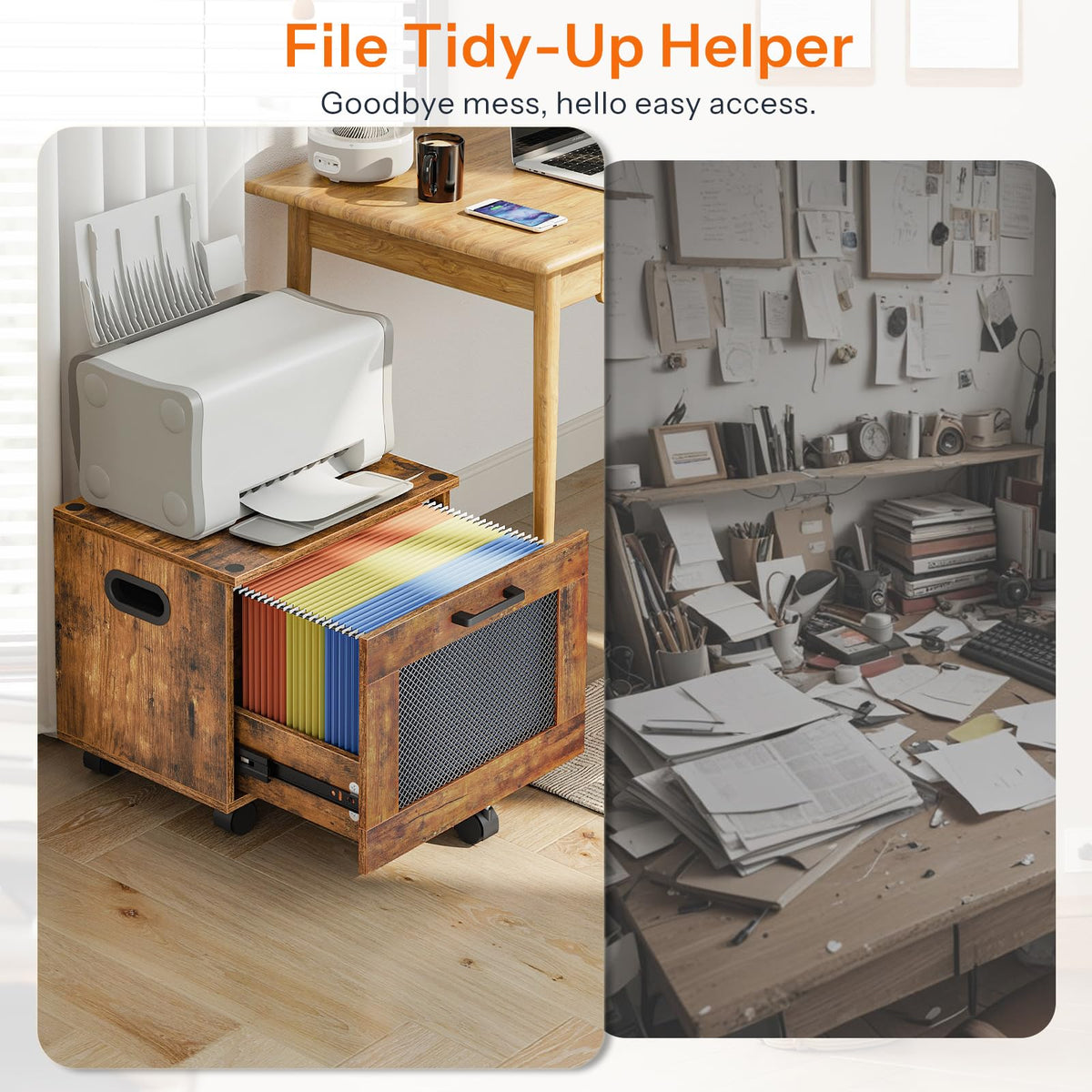 Rolling File Cabinet with Drawer B160