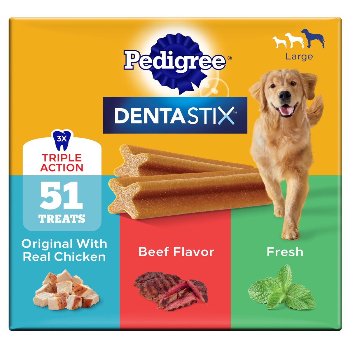 Large Breed Dental Dog Treats, 51 Count Q290