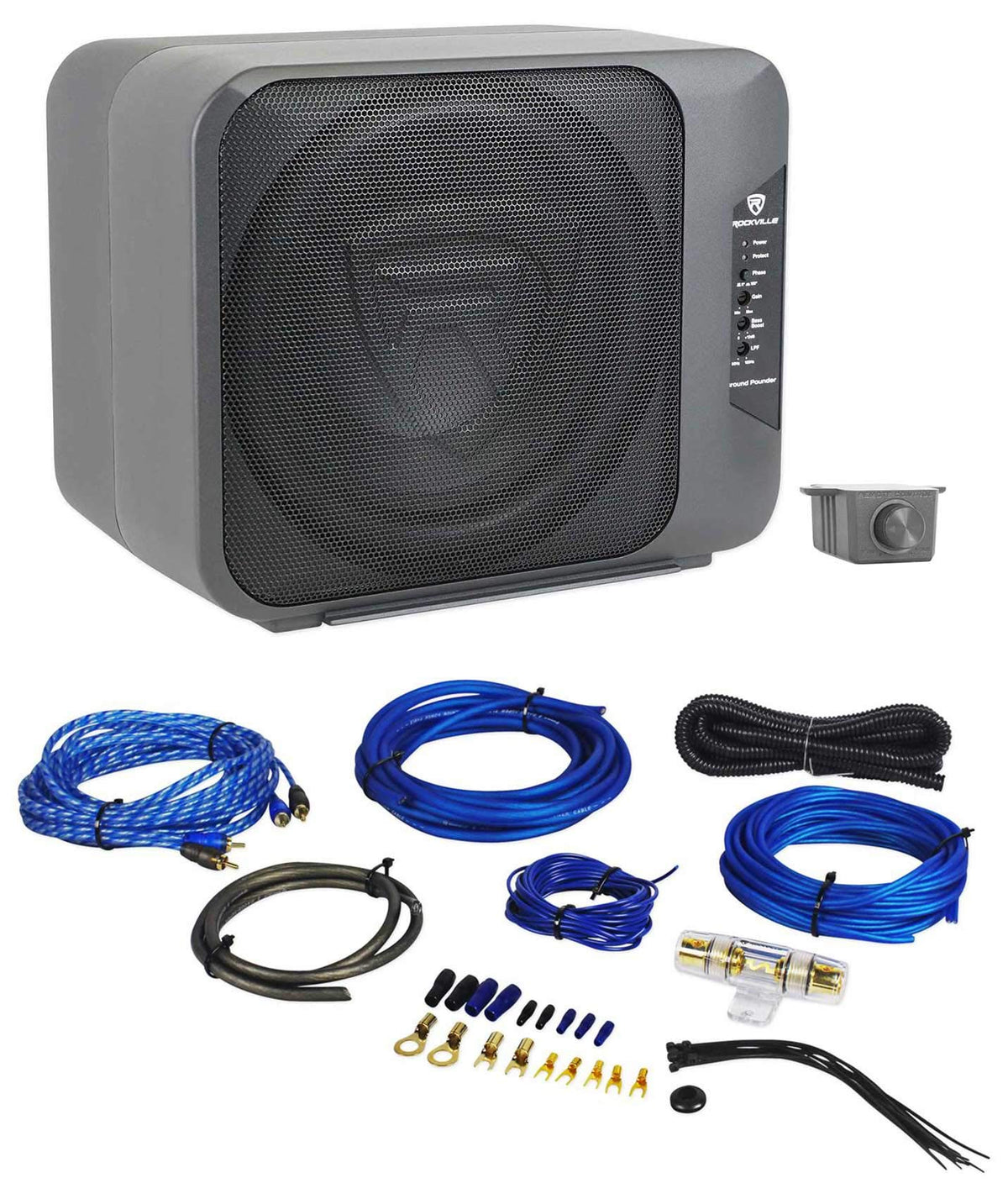 Dual 10.5" Powered Car Subwoofer V74747