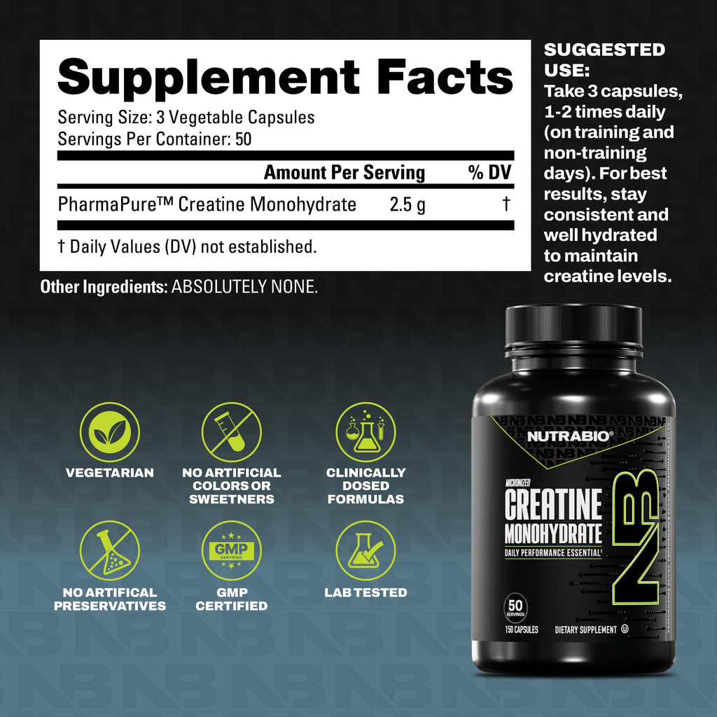 Micronized Creatine Monohydrate Capsules C595788