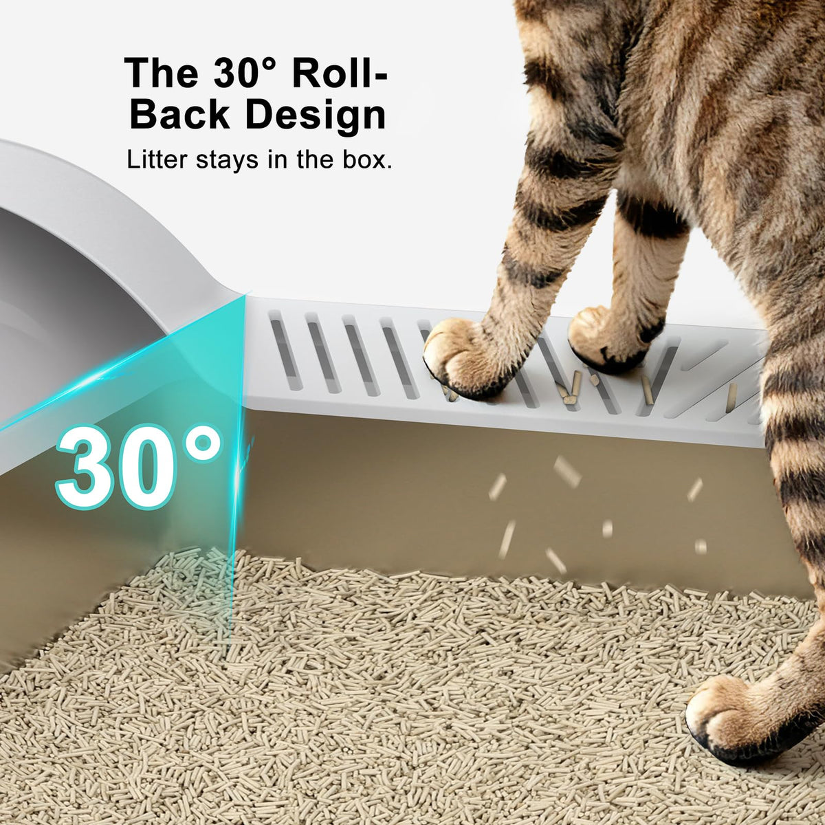 XL Enclosed High Sided Stainless Steel Cat Litter Box with Lid M8844