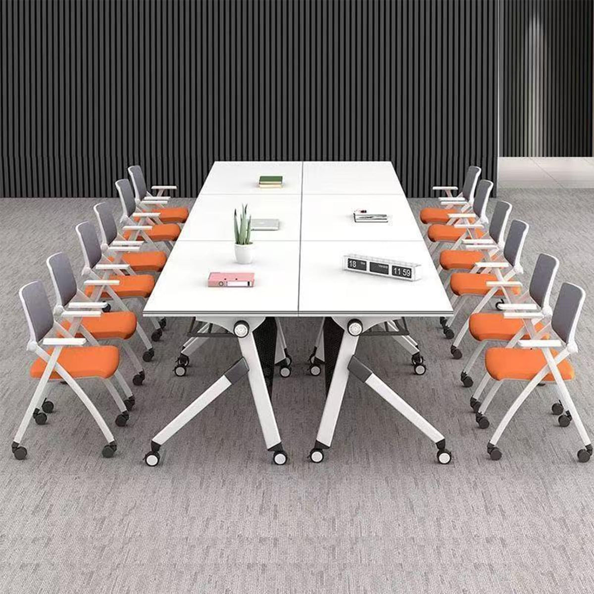 Folding Conference Table with Casters J8856