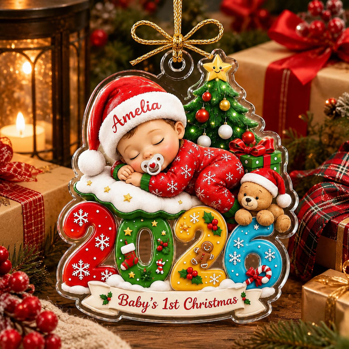 Baby First Christmas Ornament 2026 F388