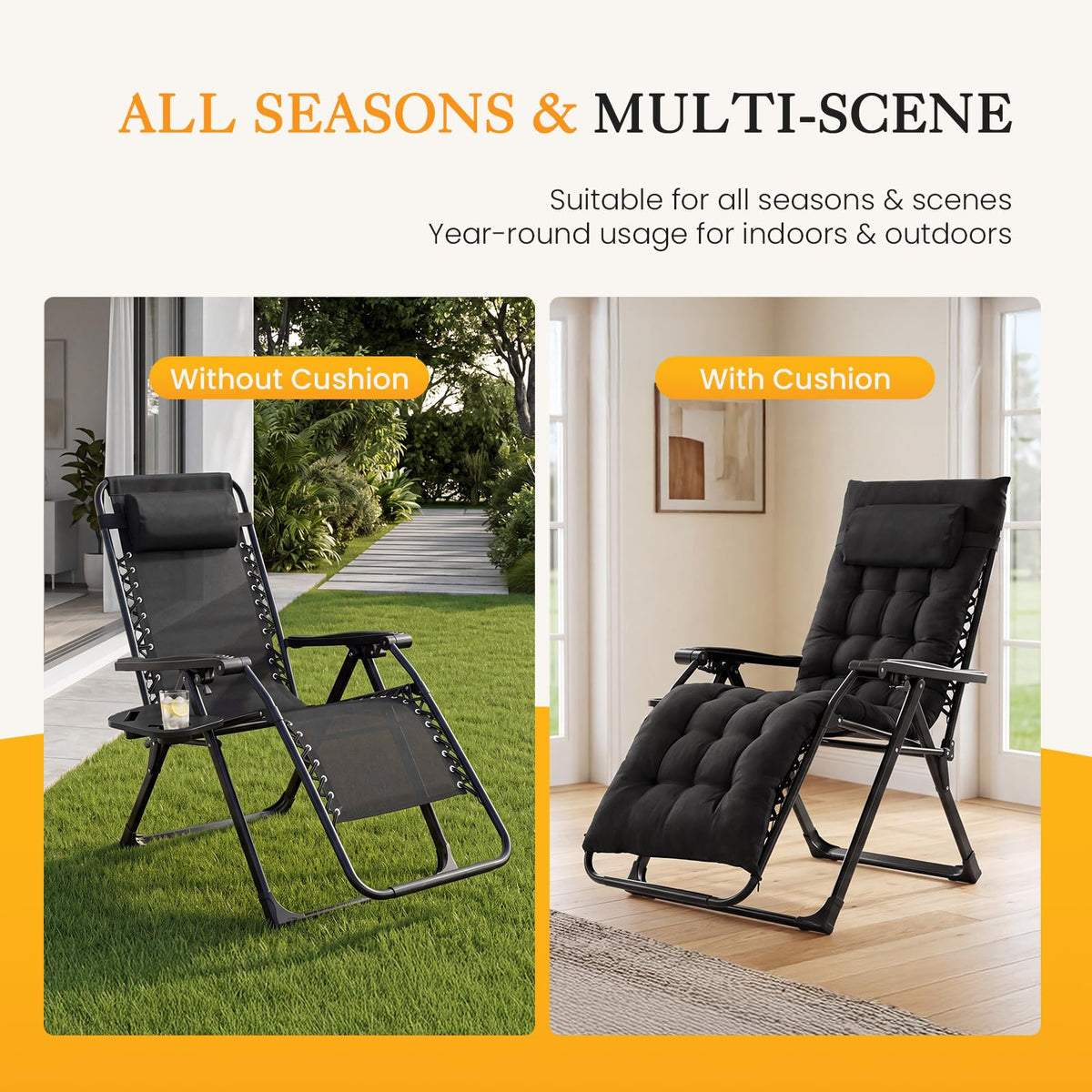 Zero Gravity Chair with Cup Holder Trays P741148