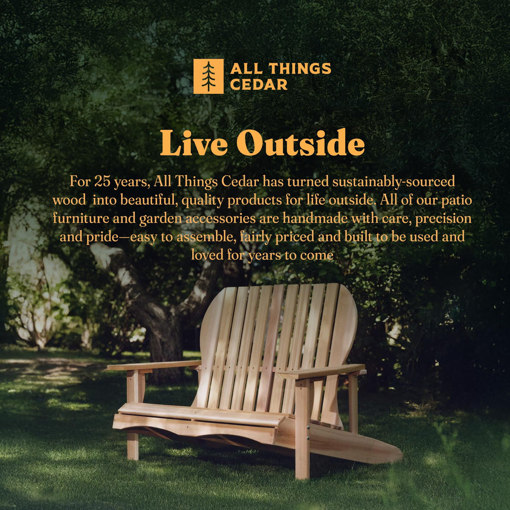Adirondack Loveseat with Curved Armrests B999