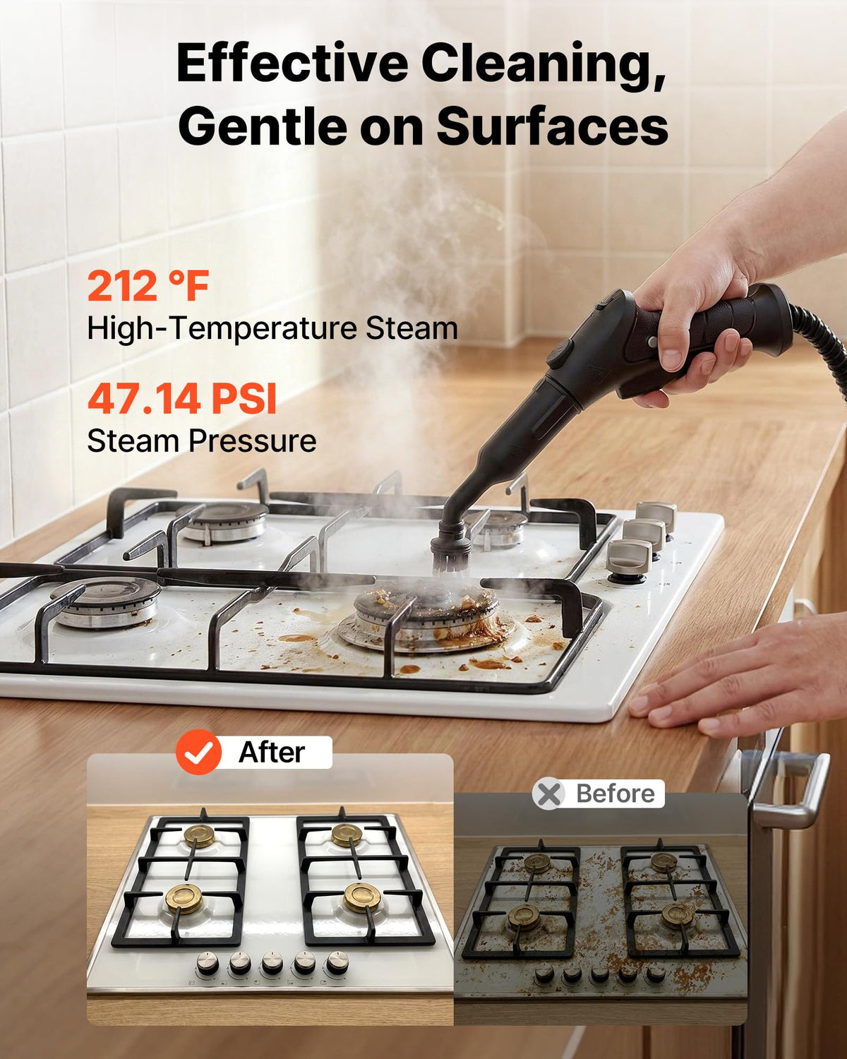 Portable Canister Steam Cleaner with 20 Accessories X90094