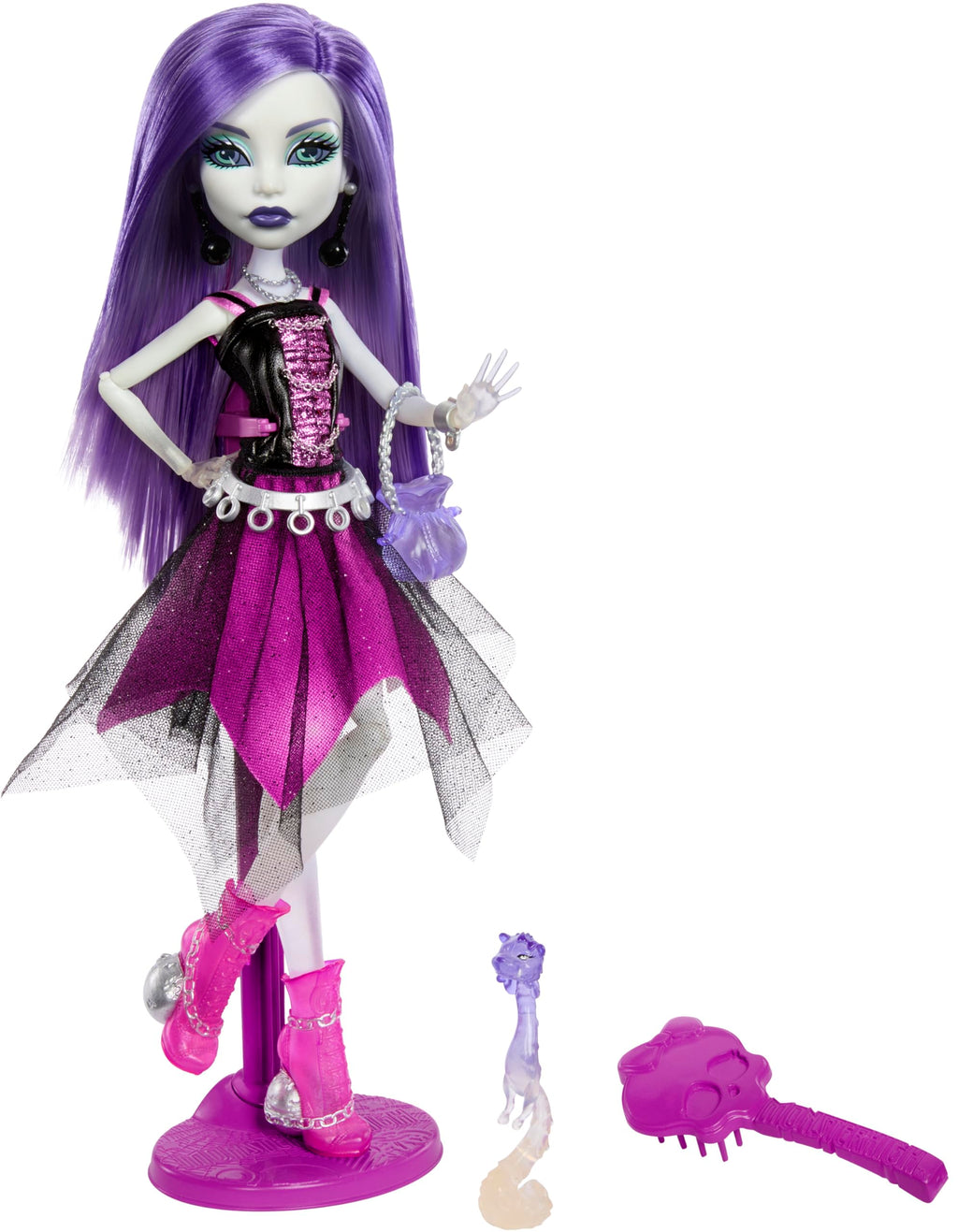 Monster High Doll with Doll Stand, Diary & Pet Ferret E8728