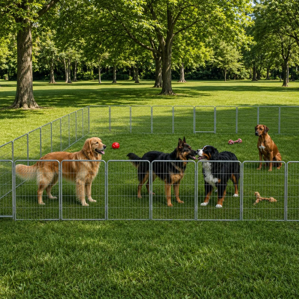 40 inch 16 Panels Portable Heavy Duty Metal Dog Playpen M9357