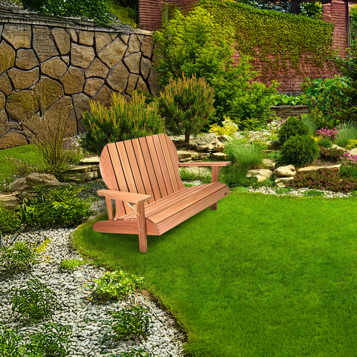 Adirondack Loveseat with Curved Armrests B999