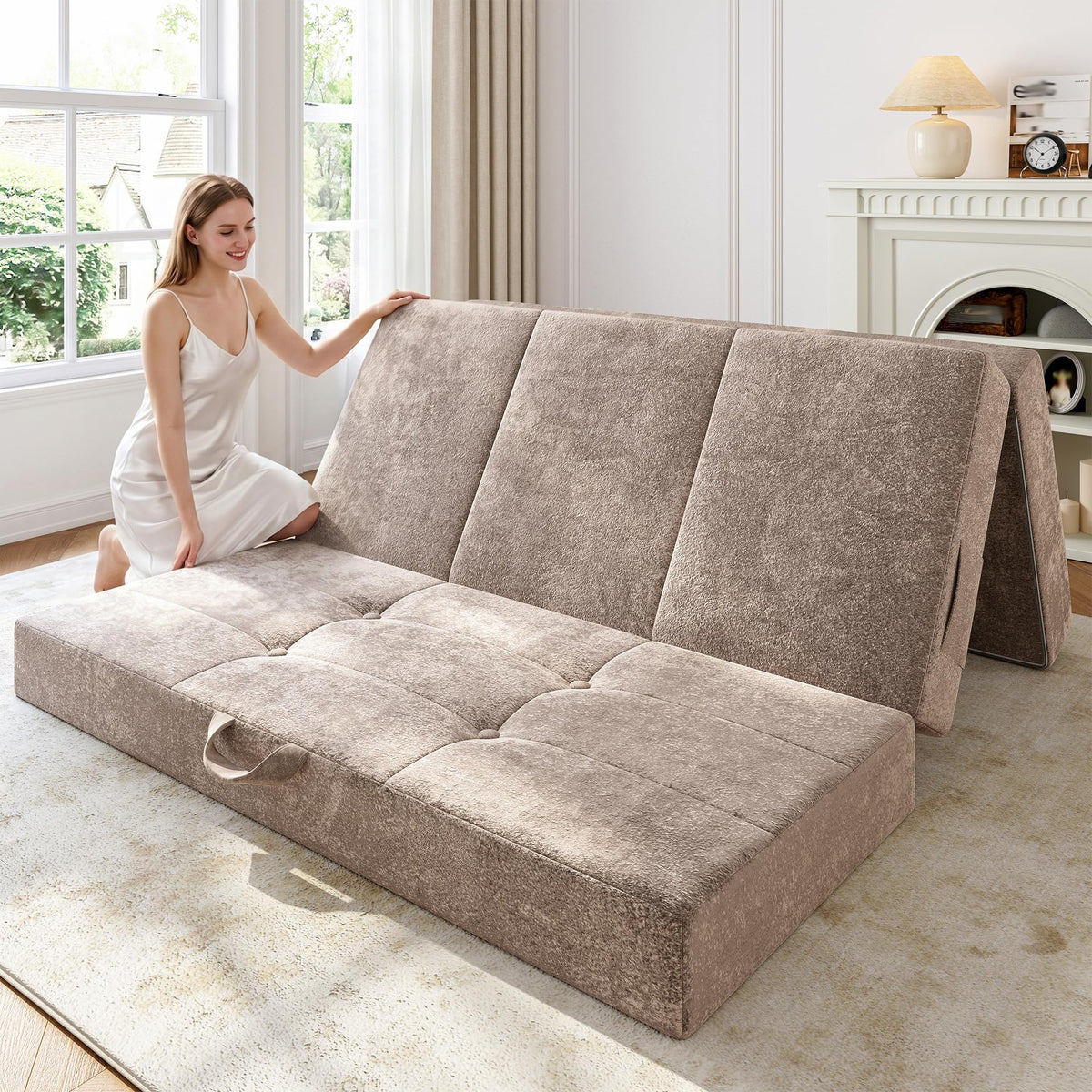 Foldable Twin 4 Inch Memory Foam Mattress E57129