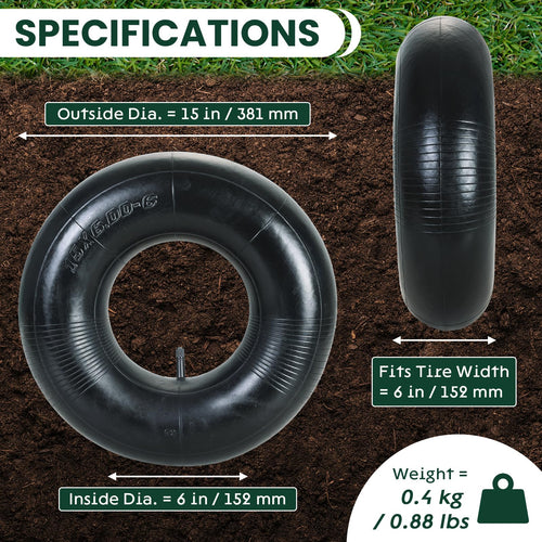 2 Pack 15 x 6.00-6" Inner Tubes with TR-13 Valve Stem F865