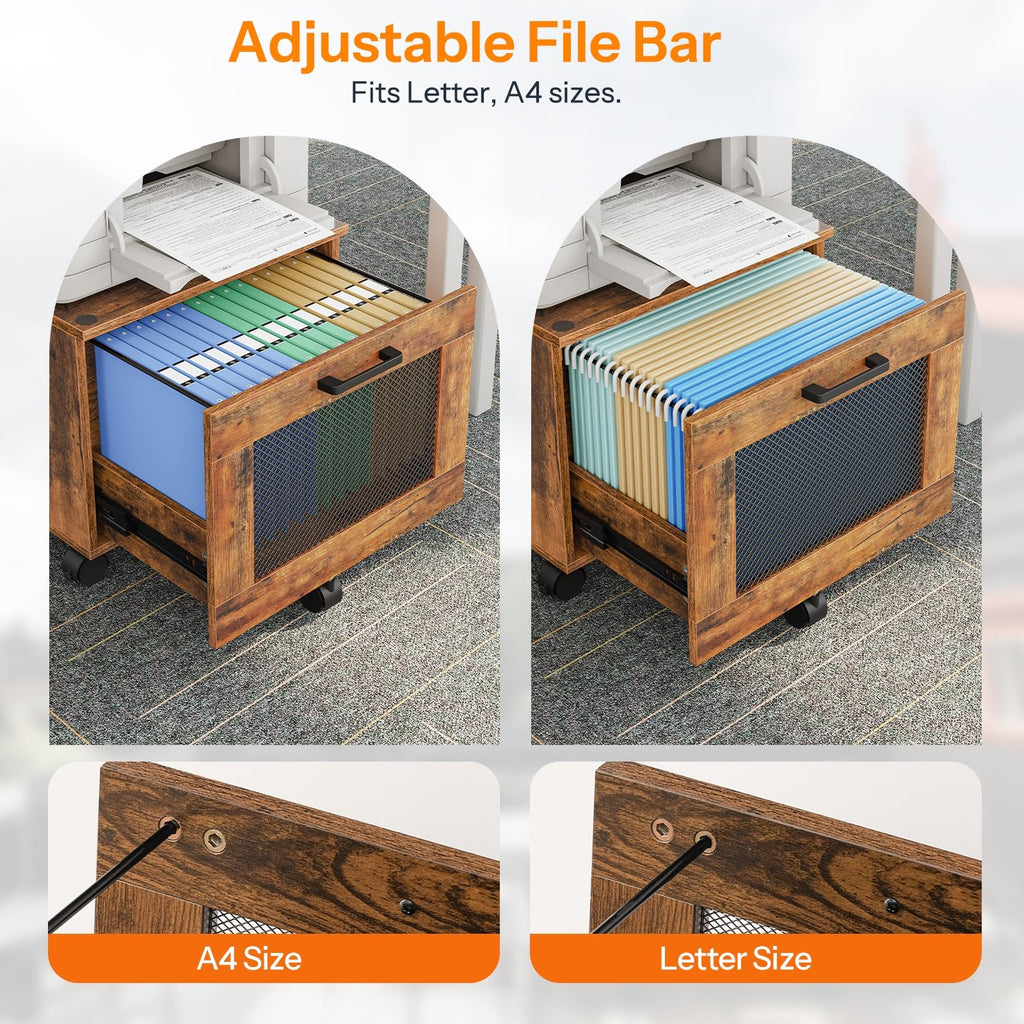 Rolling File Cabinet with Drawer B160